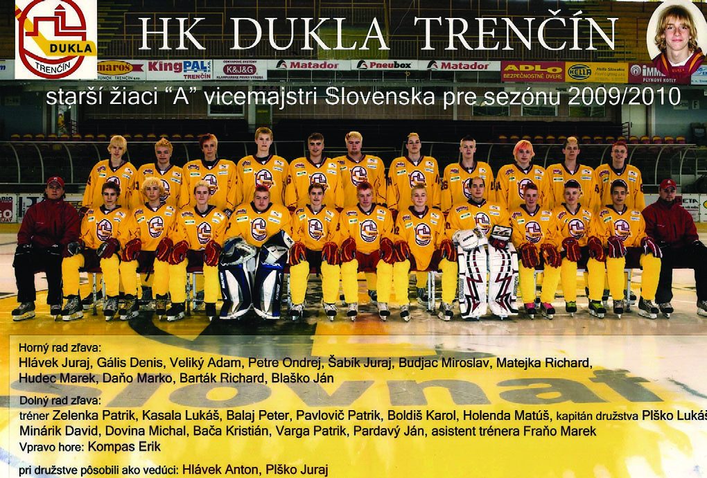 Starší žiaci Dukly Trenčín, vicemajstri Slovenska 2009/2010