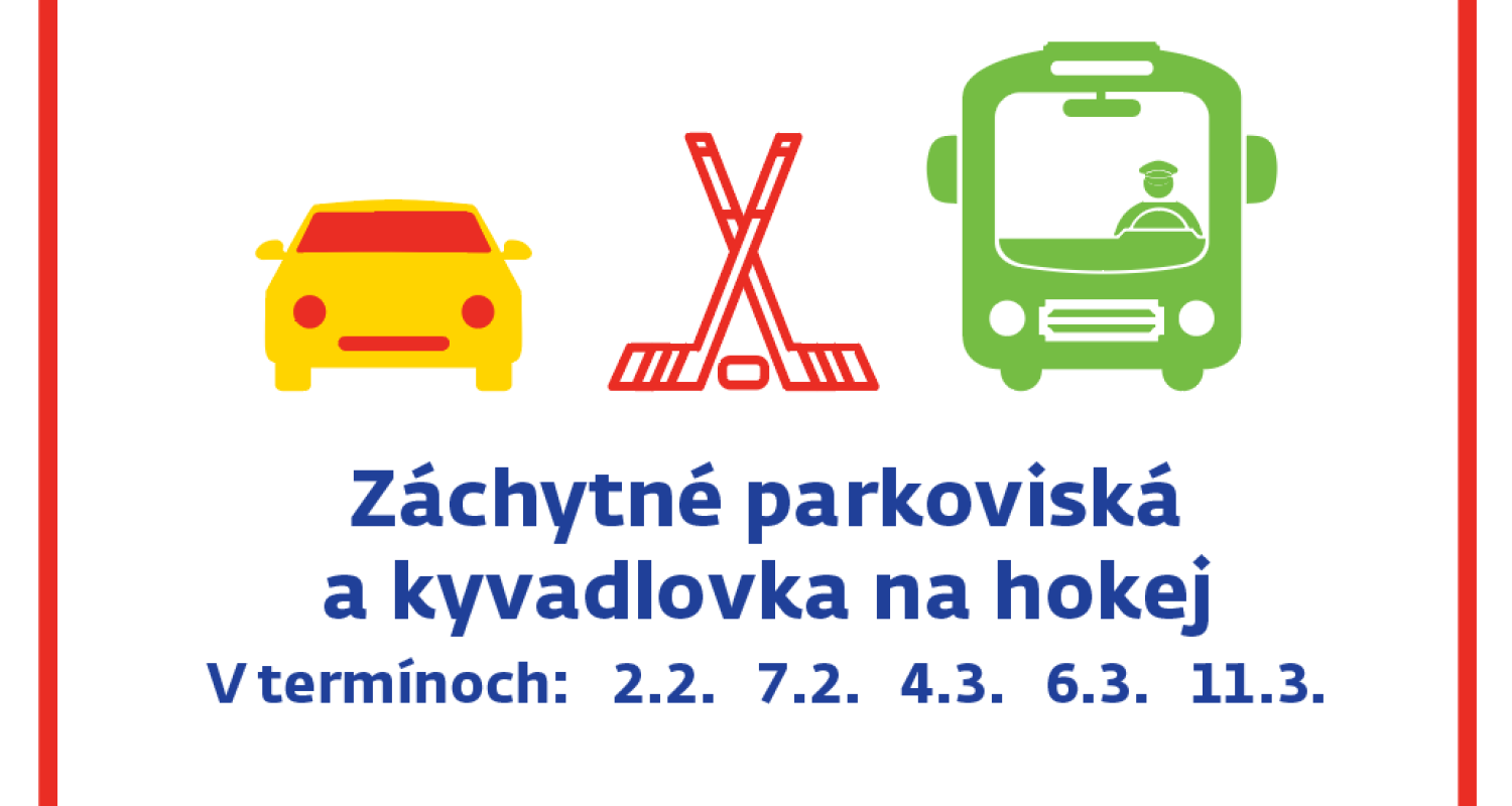 Fanúšikov z parkovísk na hokej zavezie kyvadlová doprava