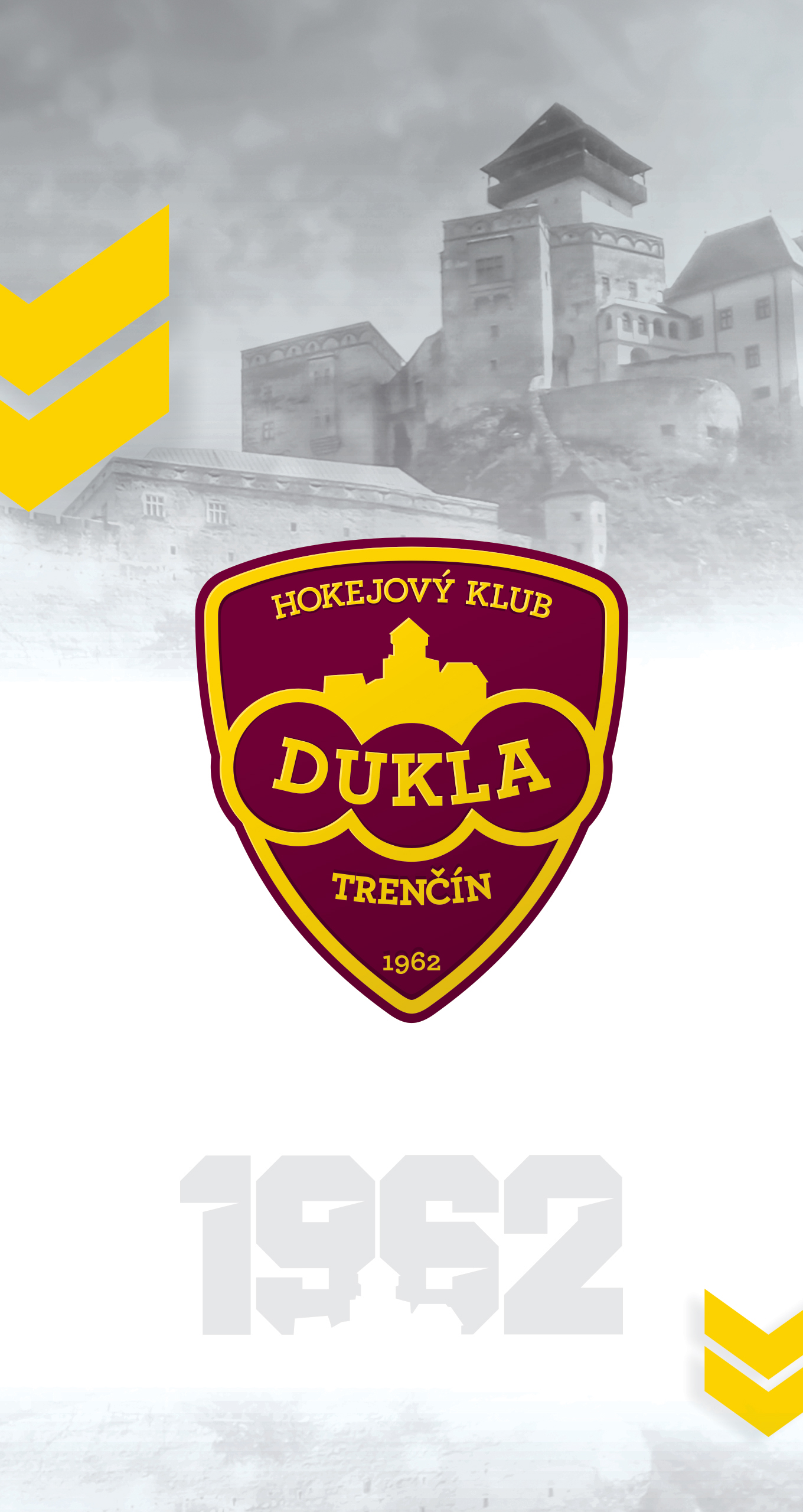 Tapeta Dukla Trenčín - Trenčiansky hrad a erb